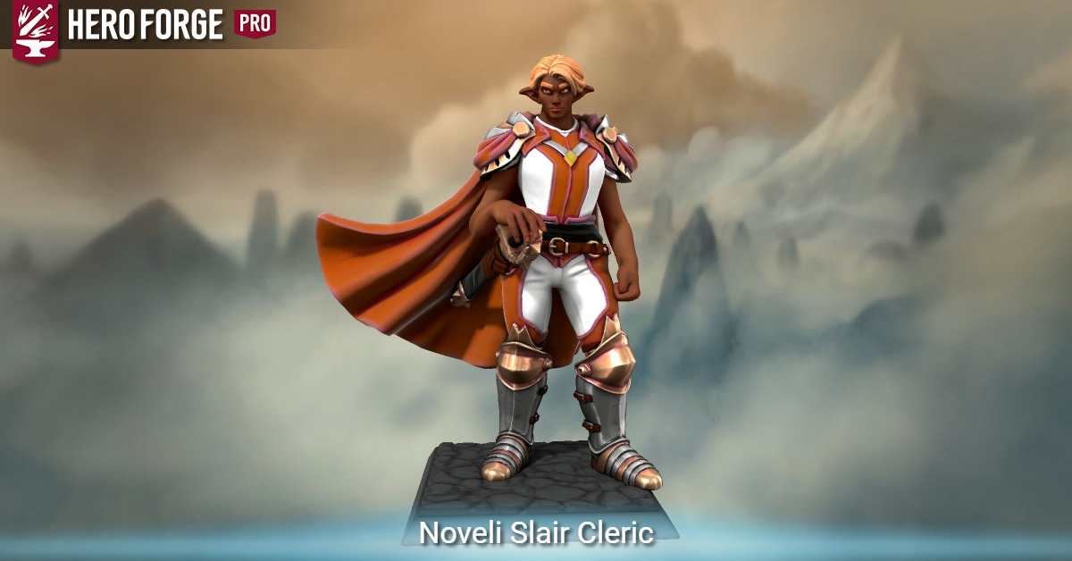 Noveli Slair Cleric - made with Hero Forge