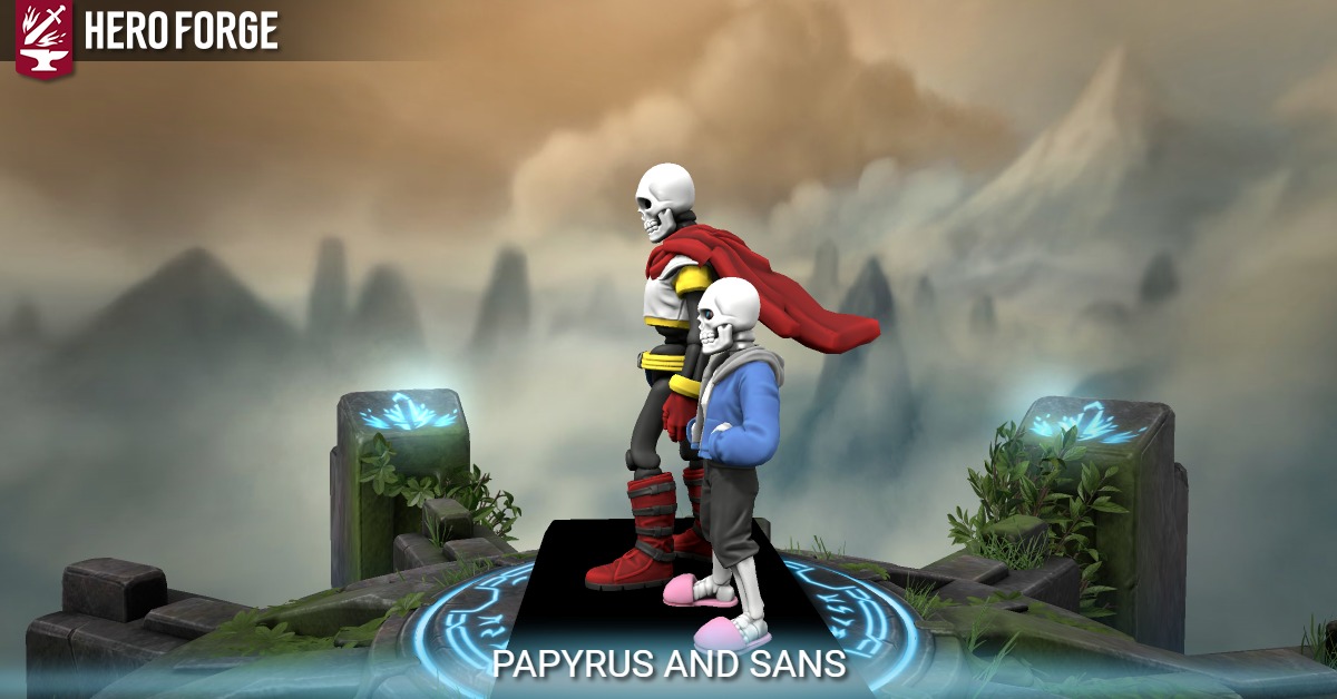 PAPYRUS AND SANS - made with Hero Forge