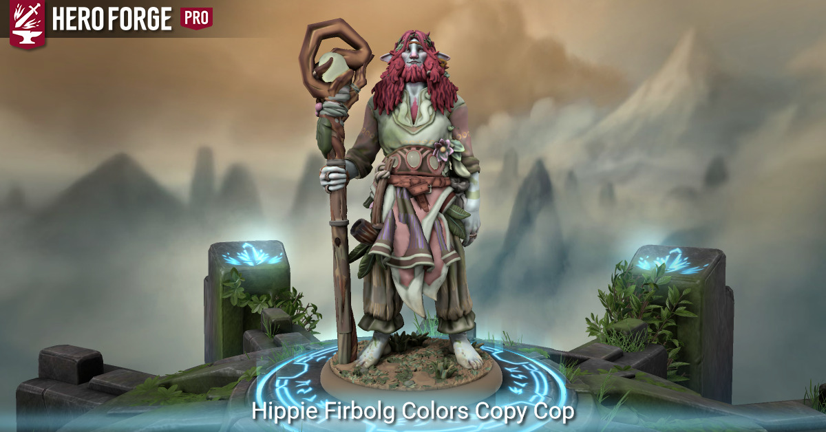 Firbolg Hippie - made with Hero Forge