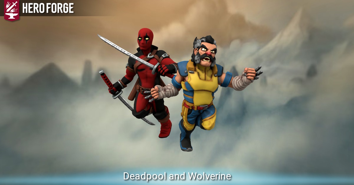 Deadpool and Wolverine - made with Hero Forge