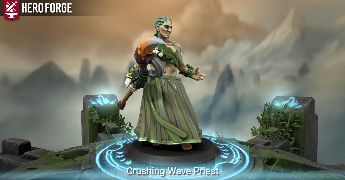 Crushing Wave Priest - made with Hero Forge