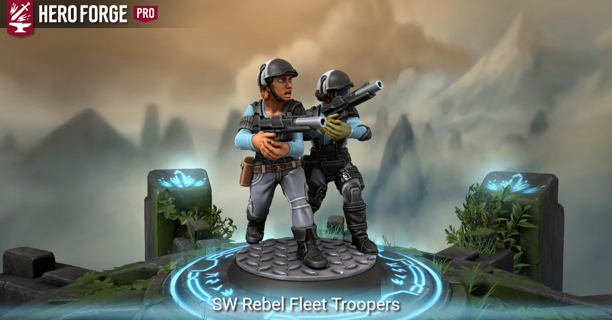 SW Rebel Fleet Troopers - made with Hero Forge