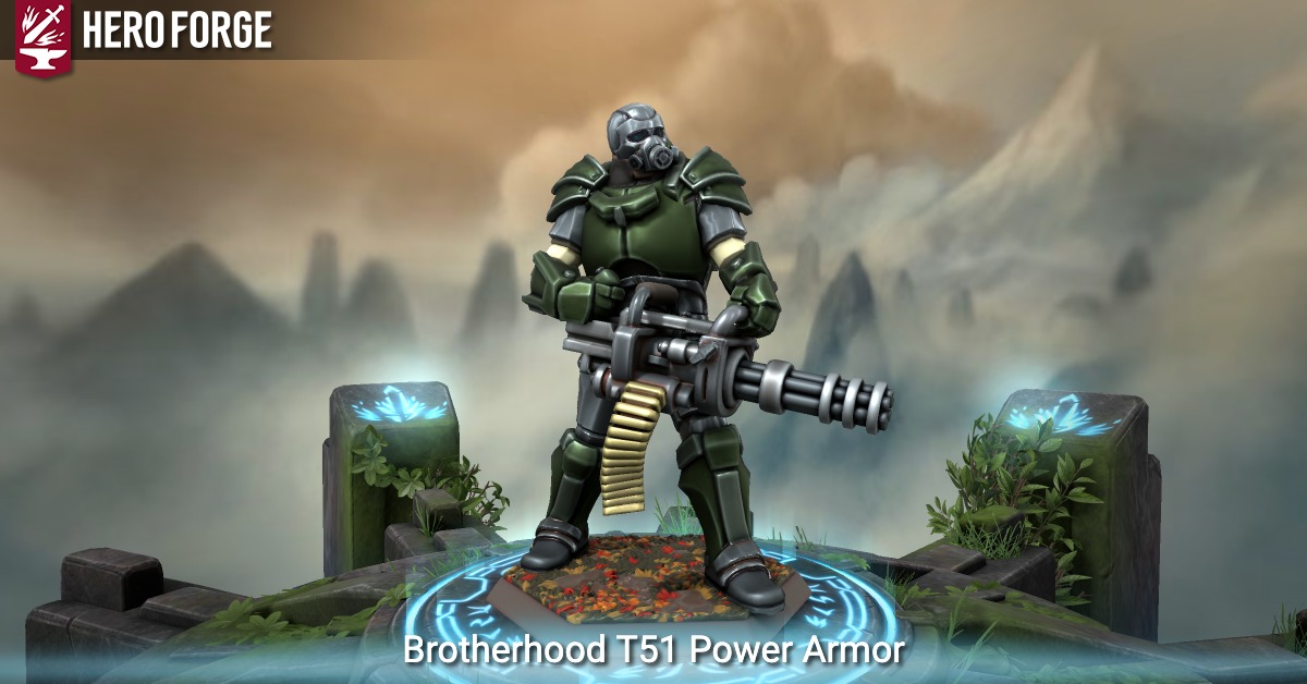 Brotherhood T51 Power Armor Made With Hero Forge   T132710 U2859201 