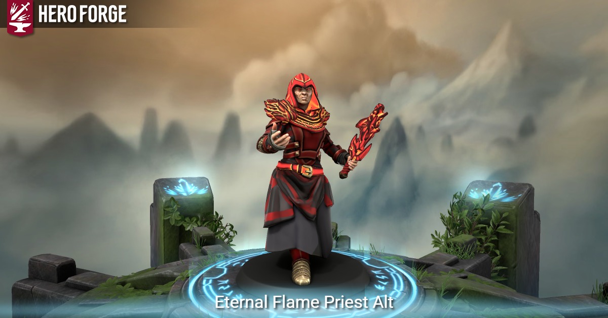 Eternal Flame Priest Alt - made with Hero Forge